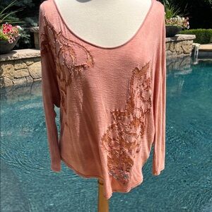 Free People 3/4 Sleeve Top